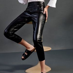 Zara Faux Leather Cigarette Pants